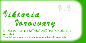 viktoria vorosvary business card